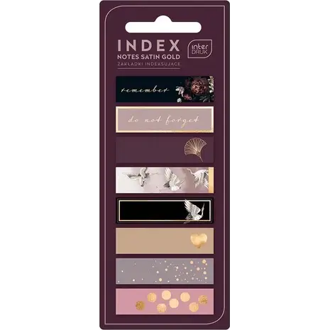 Σελιδοδείκτες Interdruk Satin Gold 12x45mm 200 φύλλα σε διάφορα σχέδια - Ανακάλυψε Χαρτάκια Σημειώσεων για να μην σου ξεφεύγει καμία λεπτομέρεια από το Oikonomou-shop.gr.